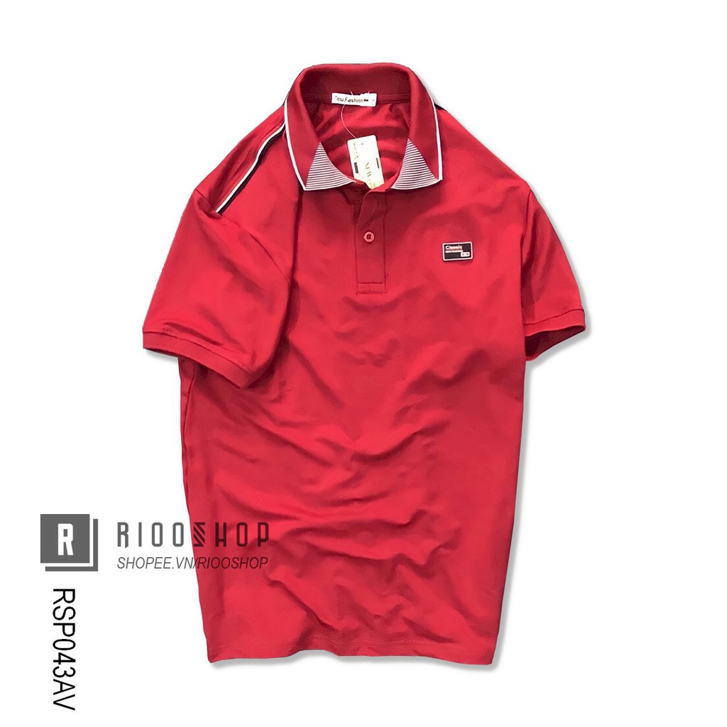 Áo phông nam có cổ cao cấp Men Classic đơn giản thanh lịch RSP043AV - áo thun nam form rộng Riooshop | BigBuy360 - bigbuy360.vn