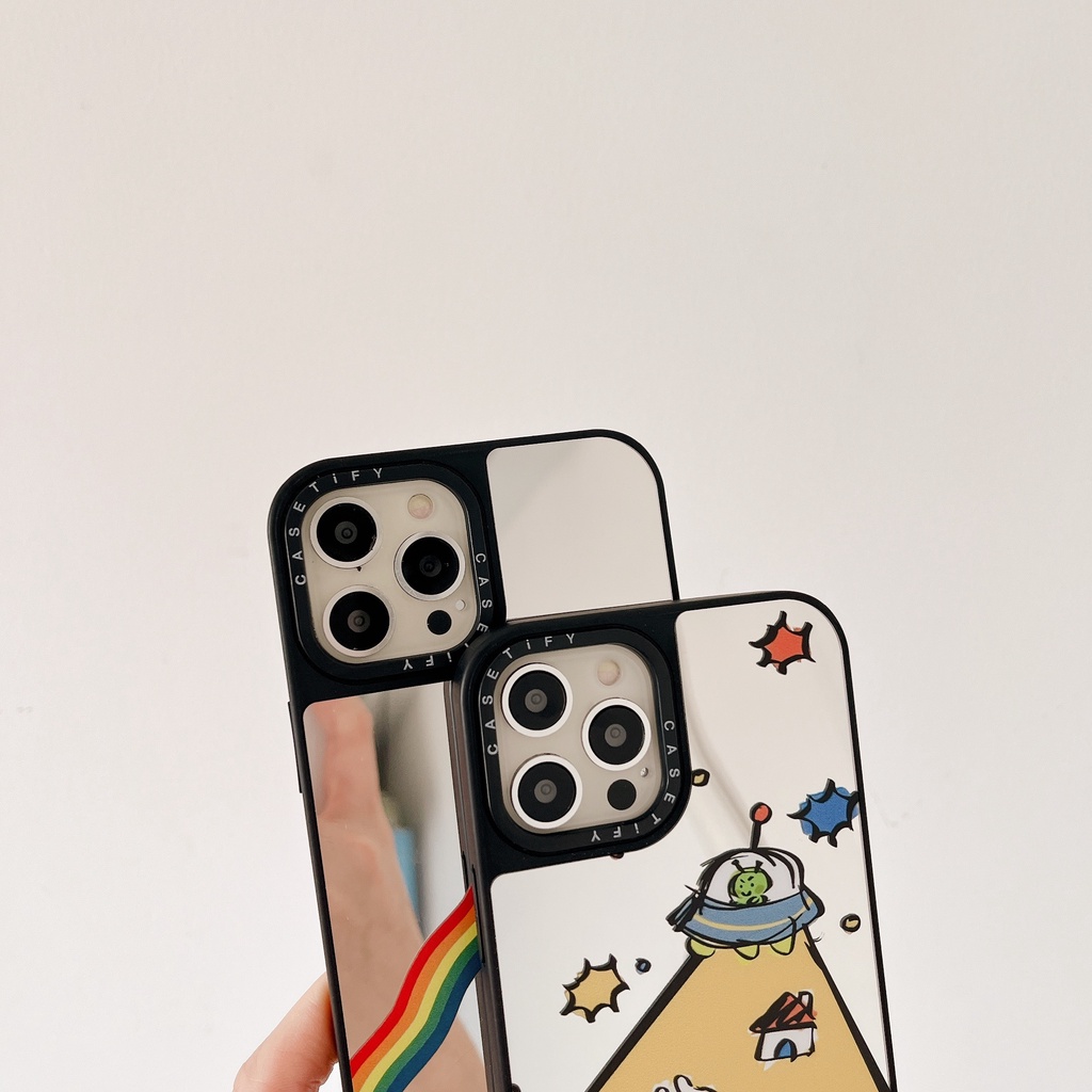 Ốp Lưng Chống Sốc Hình Người Ngoài Hành Tinh Cho iPhone 14 / 13 / 12 / 11 / X / 8 / 7P