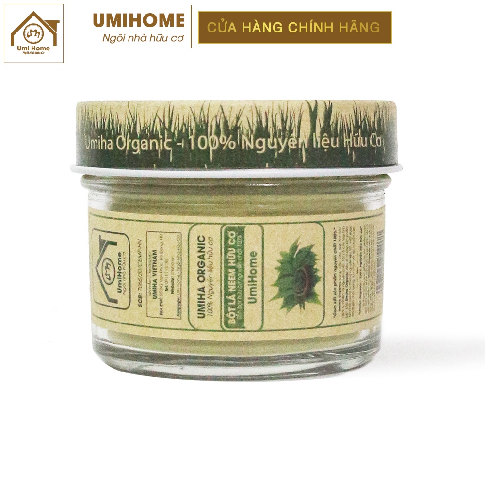 Bột lá Neem nguyên chất UMIHOME dùng đắp mặt nạ 135G