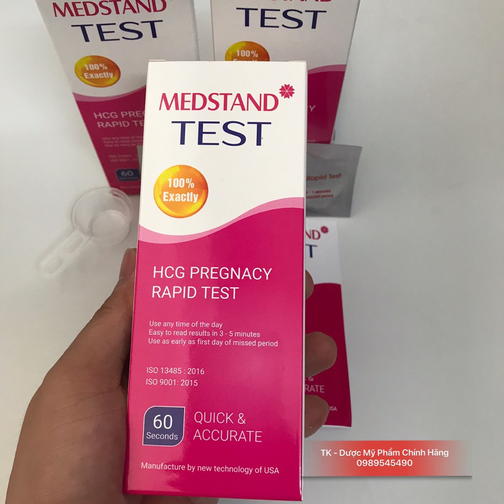 (CHE TÊN KÍN ĐÁO) Que Thử Thai Medstand Test - Chính Xác Tuyệt Đối