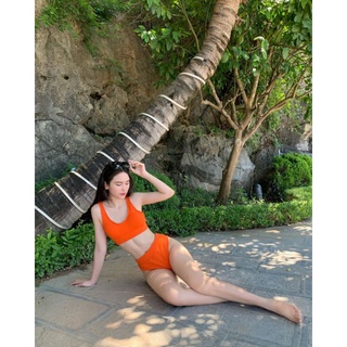 Bikini Hai Mảnh Len Tăm Quần Lưng Cao