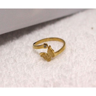 Nhẫn con bướm vàng 24k phun cát