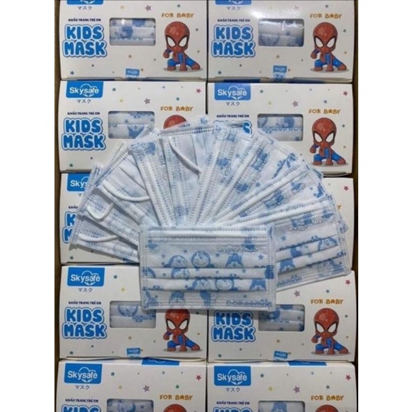 {Hộp 50 cái} Khẩu trang y tế trẻ em SkySafe. Combo 4 hộp 200 cái