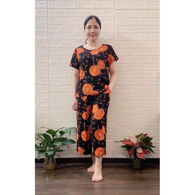 FREESHIP_  Bộ lanh đại trung tuổi , Bộ mặc nhà ống sớ lửng Anh Thư cực đẹp. size 2xl/3xl/4xl từ 55-70kg. | BigBuy360 - bigbuy360.vn