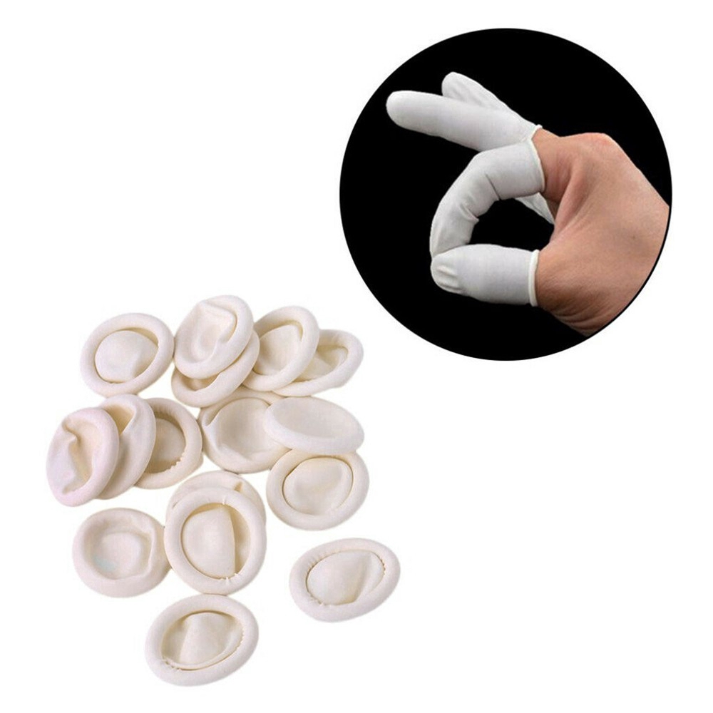 Set 100 Găng Tay Latex Trắng Thêu Hoa Sử Dụng Một Lần
