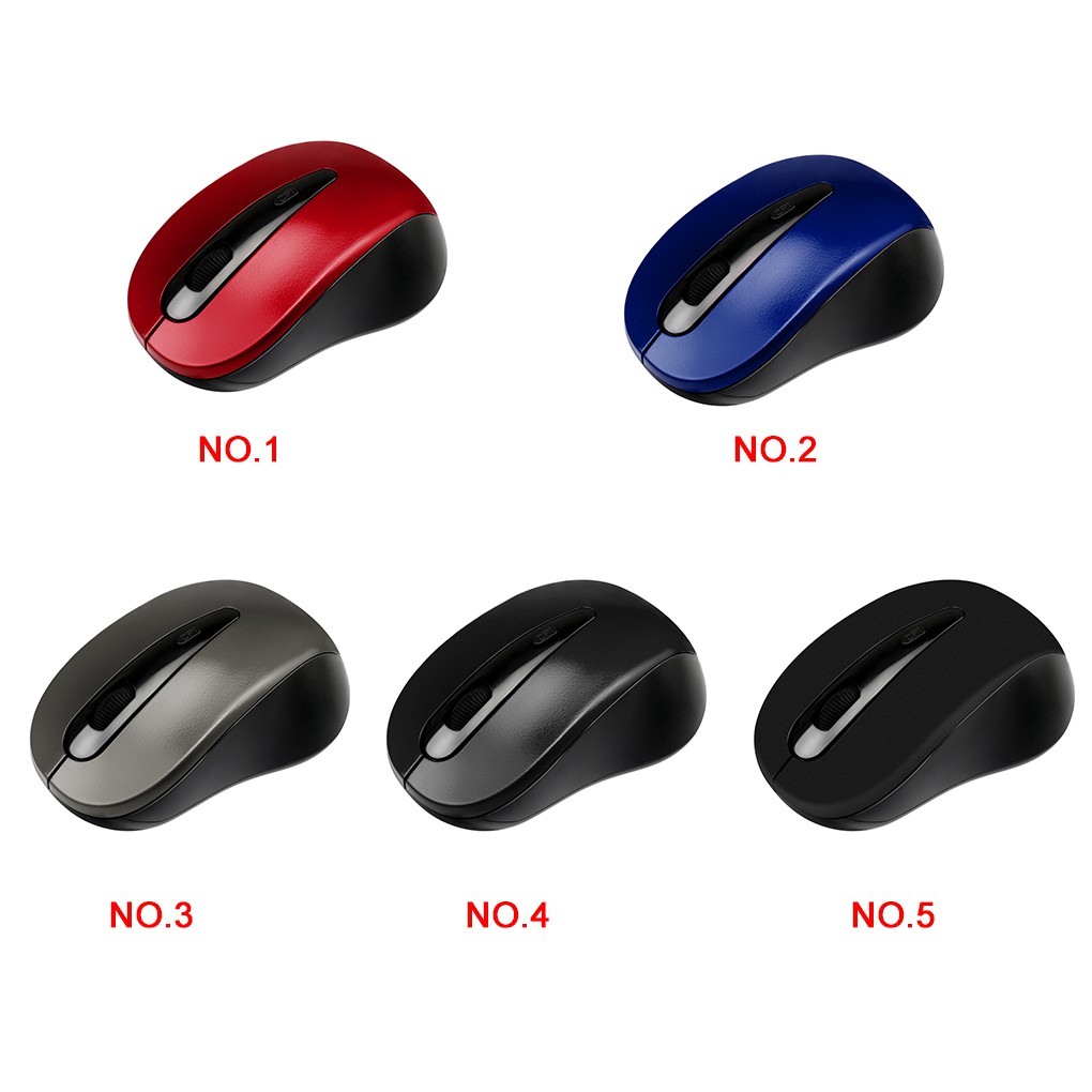 2.4GHz Wireless Mouse 1600DPI Optical Computer Cordless Office Mice with USB Receiver