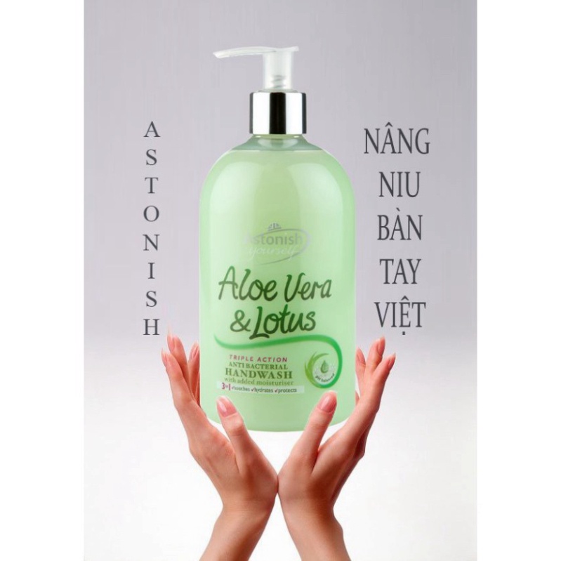 Nước rửa tay nha đam huong sen Astonish C4660 (500ml) - Thương Hiệu Anh Quốc