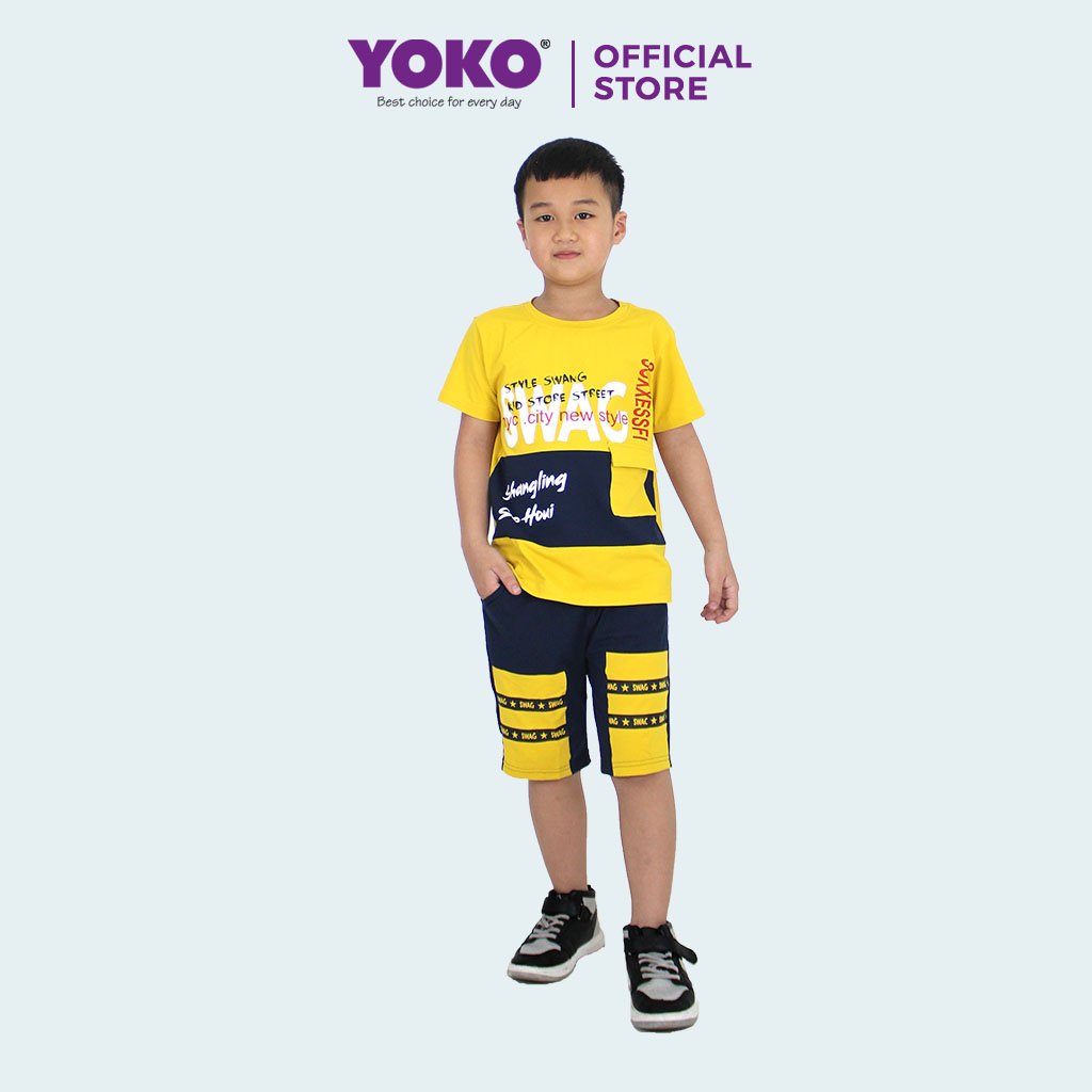 Bộ Quần Áo Thun Tay Ngắn Bé Trai (6-9 Tuổi) YOKO KID'S FASHION 21073T