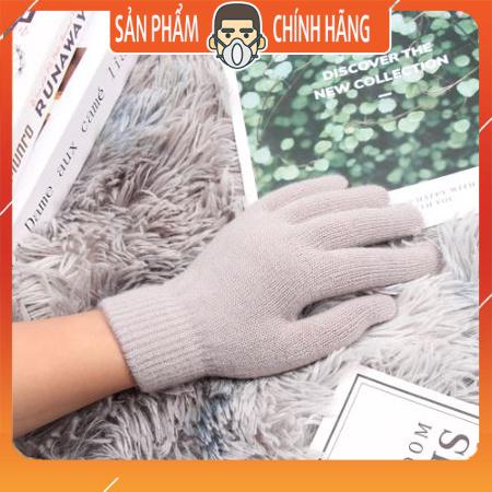 Găng tay đủ ngón đơn giản ấm vải cao cấp