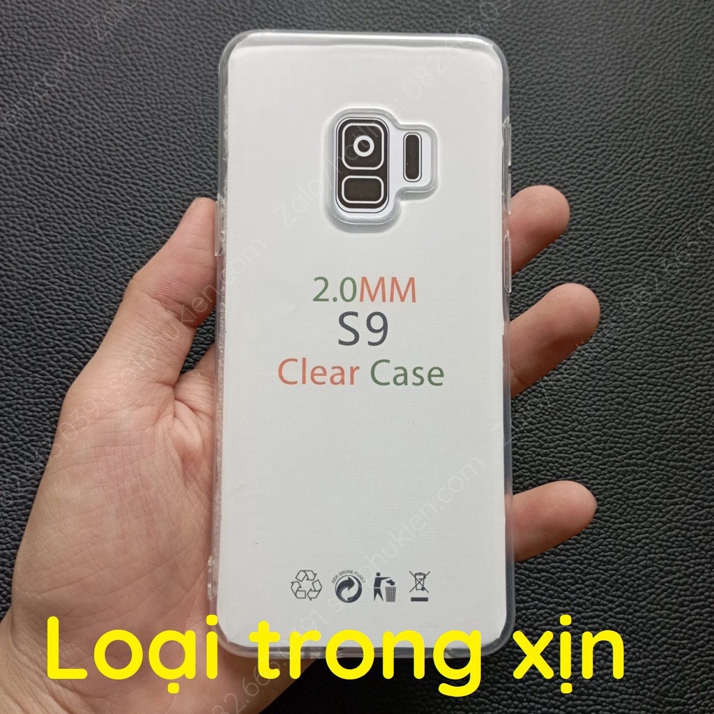 Ốp lưng Samsung Galaxy S9 / S9+(S9 PLUS) loại dẻo đen và loại dẻo trong viền gồ bảo vệ cam bền đẹp