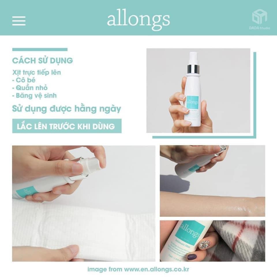 Xịt Khoáng Phụ Khoa Làm Sạch, Khử Mùi ALLONGS INTIMATE MIST | BigBuy360 - bigbuy360.vn