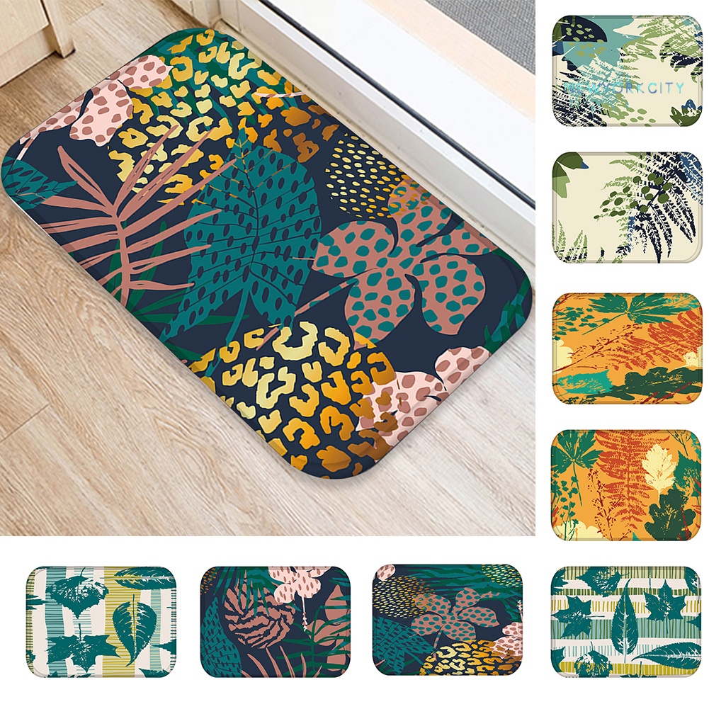 Thảm Chùi Chân Mềm Mại Chống Trượt Hình Chiếc Lá 40x60cm Dành Cho Phòng Khách / Phòng Tắm