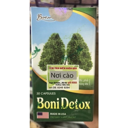 ✅[CHÍNH HÃNG]BoniDetox- Giúp Giải Độc Phổi, Phòng Ngừu Ung Thư Thổi ( Mua 6 Tặng 1 Bằng