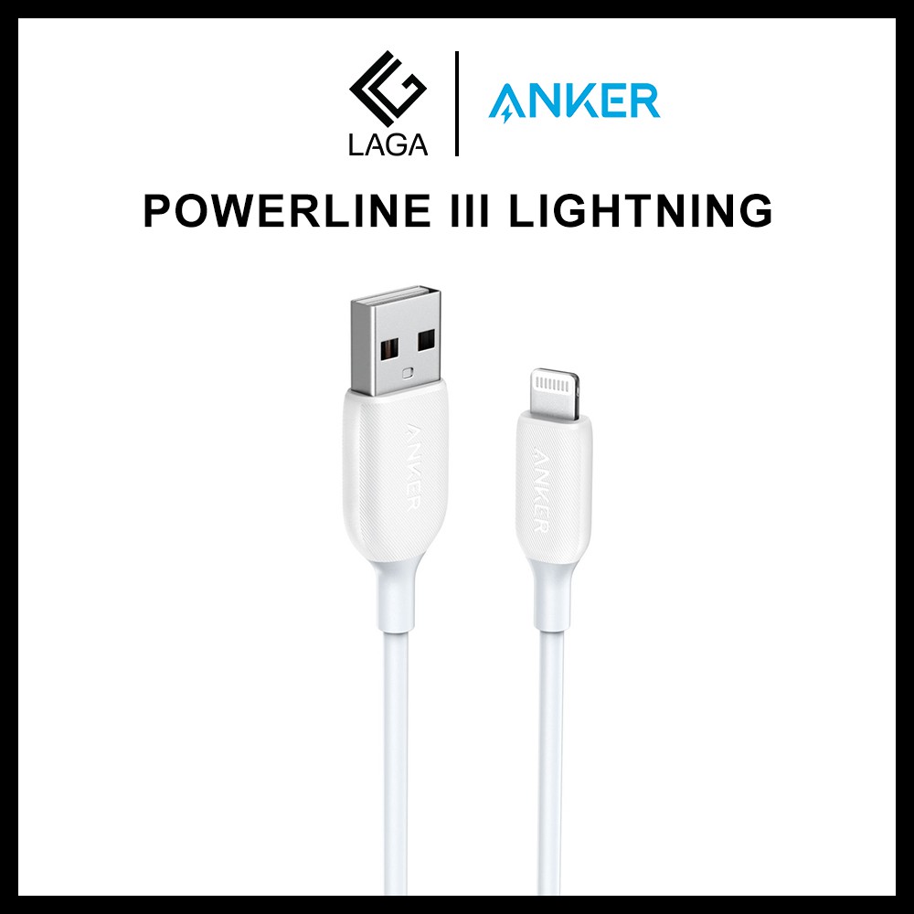 [Mã ELMS5 giảm 7% đơn 300K] Cáp Sạc Anker PowerLine III Lightning MFi 0.9M / 1.8M [A8812 / A8813]