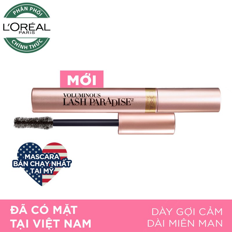 Mascara L'Oreal Không Trôi, Làm Dày &amp; Dài Mi Makeup Voluminous Lash Paradise Waterproof Mascara 8.5ml