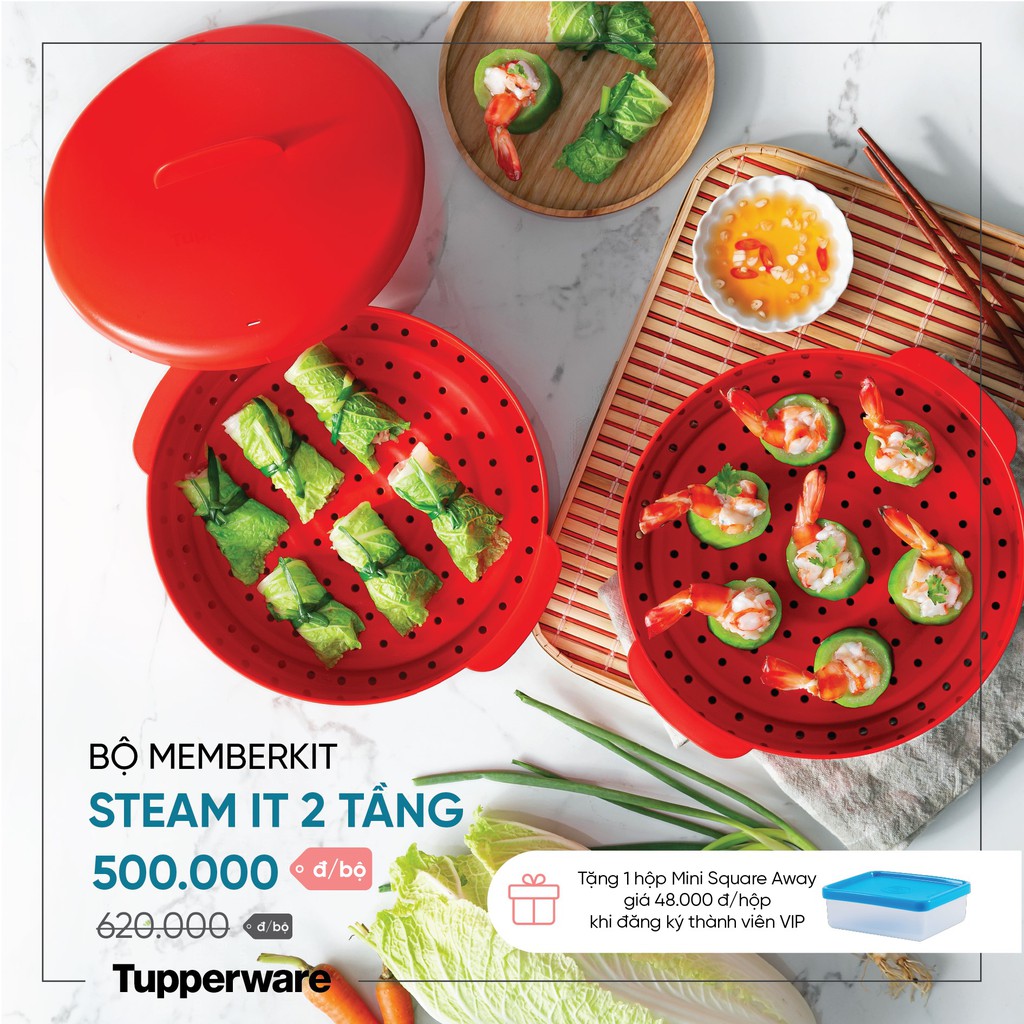 Tupperware - Xửng hấp 2 tầng steam it