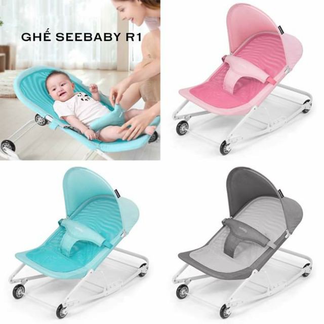 Ghế bập bênh, ghế rung cho bé sơ sinh, ghế rung cho bé đa năng bập bênh SEEBABY R1 mẫu mới nhất