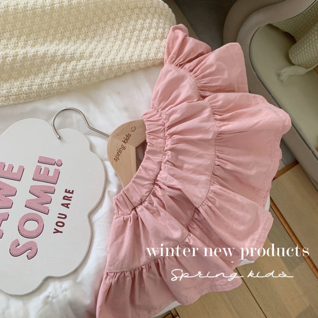 Bộ Áo Thun + Chân Váy Phồng Họa Tiết Hoa Tulip Phong Cách Nhật Bản Hàn Quốc Thời Trang Mùa Hè Hàng Mới Dành Cho Bé Gái 2022
