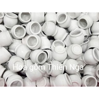 Combo 5 chậu hoa gốm sứ mini 3,5 cm
