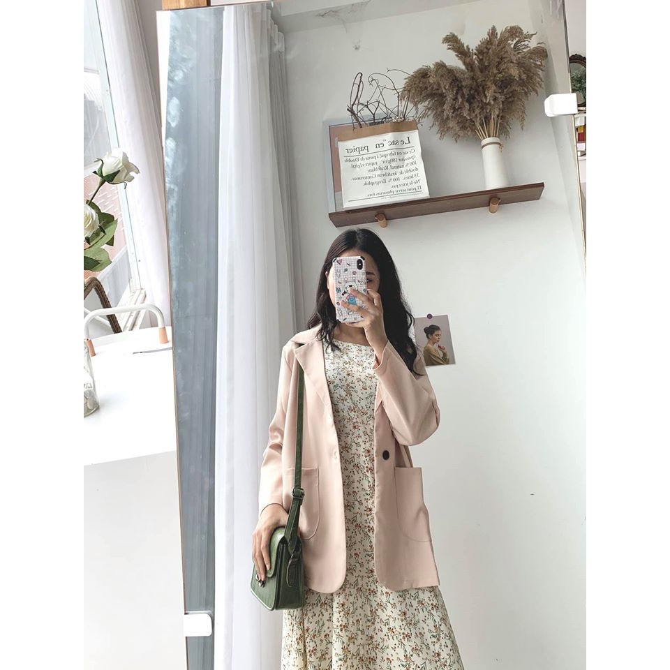 [ẢNH THẬT][VIDEO] ÁO BLAZER KẺ NỮ TAY DÀI