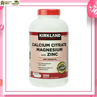 Viên Uống Kirkland Calcium Citrate Magnesium & ZinC - 500v - Mỹ(Hộp)
