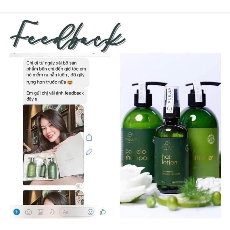 COMBO VIJULLY (Pomelo Sampo, Daisy Conditioner, Hair Lotion)