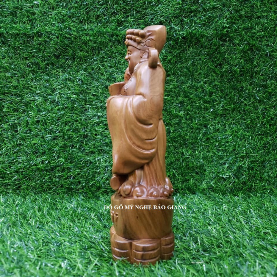 Tượng thần tài bằng gỗ cao 20 cm
