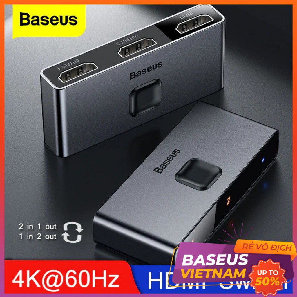 Thiết bị chia cổng HDMI 2 chiều Baseus Matrix HDMI Splitter