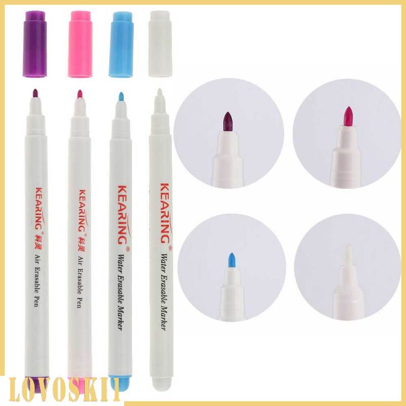 [LOVOSKI1]4 Pieces Non-Toxic DIY Cross Stitch Water/Air Erasable Markers Marking Pen