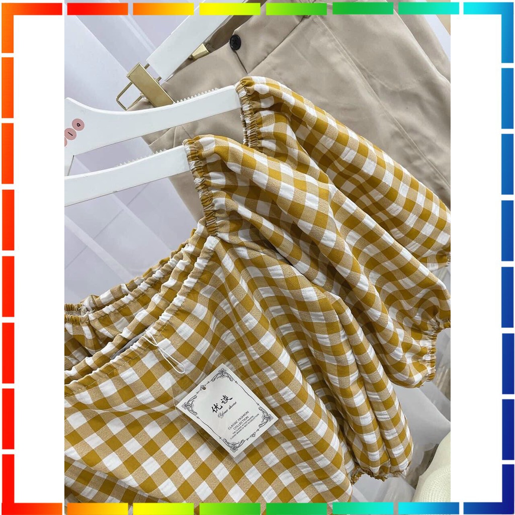 ( ẢNH THẬT ) - SET CROPTOP TAY BỒNG KÈM CHÂN VÁY CHỮ A KAKI CỰC NỮ TÍNH CHẤT ĐẸP ĐI CHƠI DU LỊCH | BigBuy360 - bigbuy360.vn