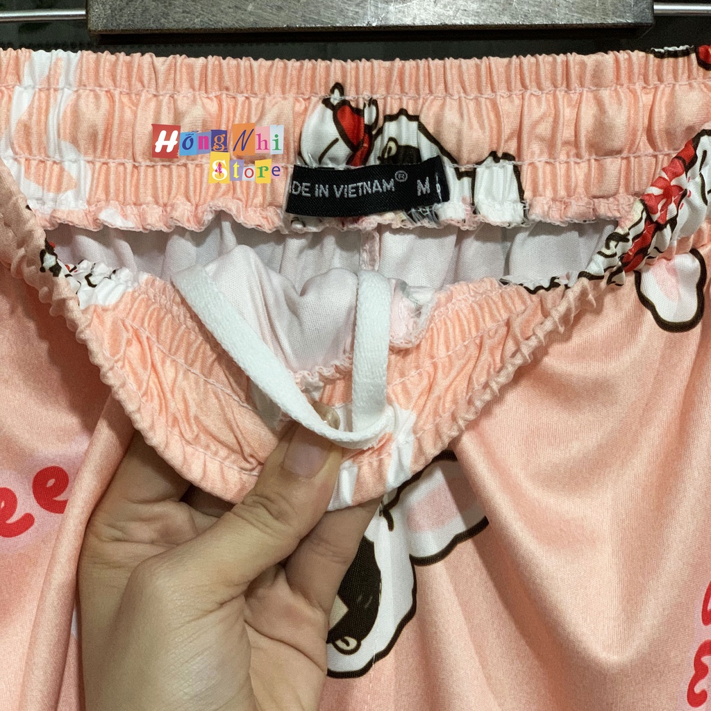 Quần Hoạt Hình Dài Cô Bé Thỏ Trắng Ống Rộng Cartoon Pant V2 Oversize Ulzzang Unisex - MM