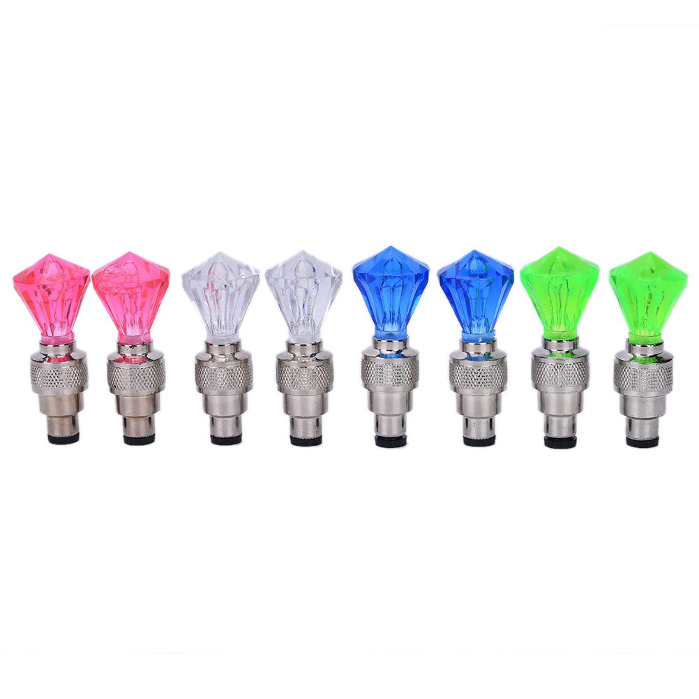 Đèn LED gắn van bánh xe đạp thiết kế hình kim cương độc đáo | BigBuy360 - bigbuy360.vn