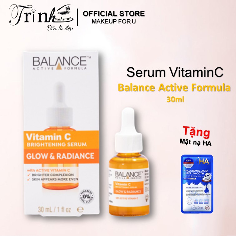 Serum Vitamin C Balance Active Formula Brightening 30ml Giúp Trắng Da, Mờ Thâm