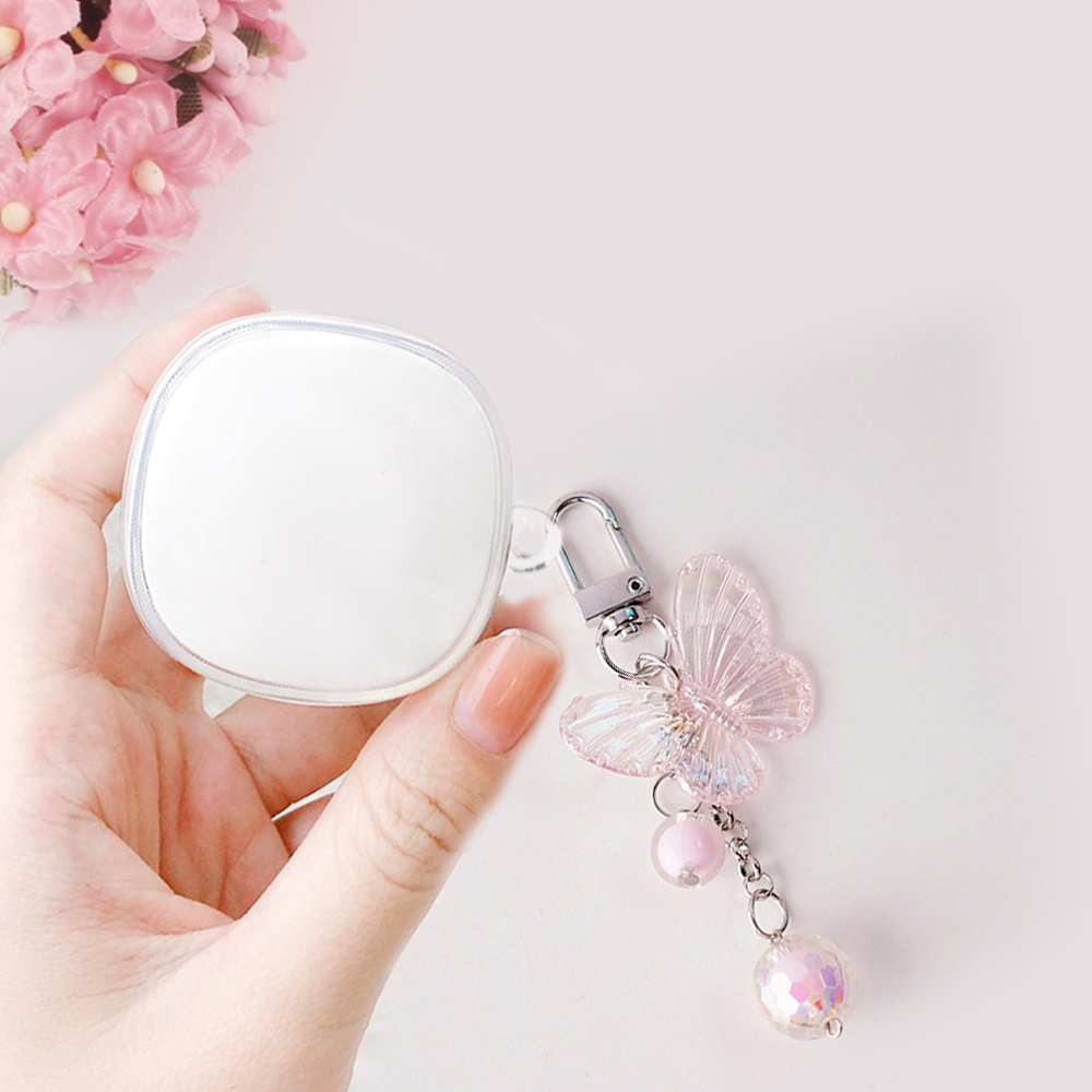 Vỏ Bảo Vệ Hộp Sạc Tai Nghe Baseus WM01 / WM02 Bằng TPU Silicone Trong Suốt Chất Lượng Cao Kèm Móc Khóa Tiện Dụng