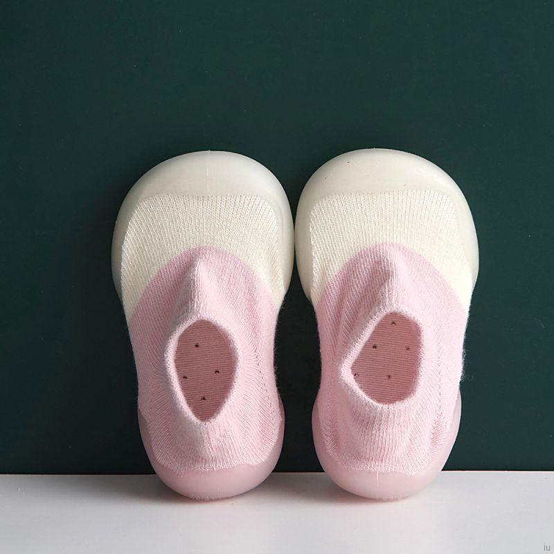 IU Baby Boys Girls Breathable Anti-Slip Mixed Color Indoor Socks Sneakers Toddler Soft Soled Walking Shoes