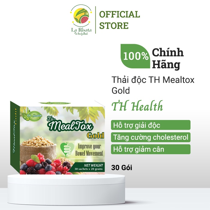 Thải độc TH Mealtox Gold bổ sung chất xơ cho cơ thể, hỗ trợ tiêu hóa hộp 30 gói - BCA56