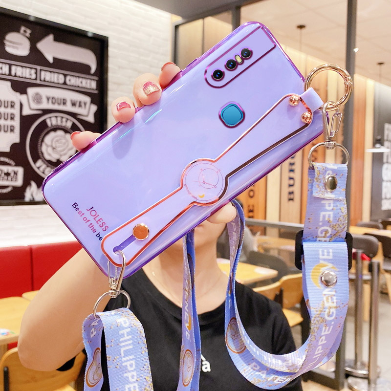 Ốp điện thoại mạ điện có dây đeo tay cho Vivo V15 / V15 Pro