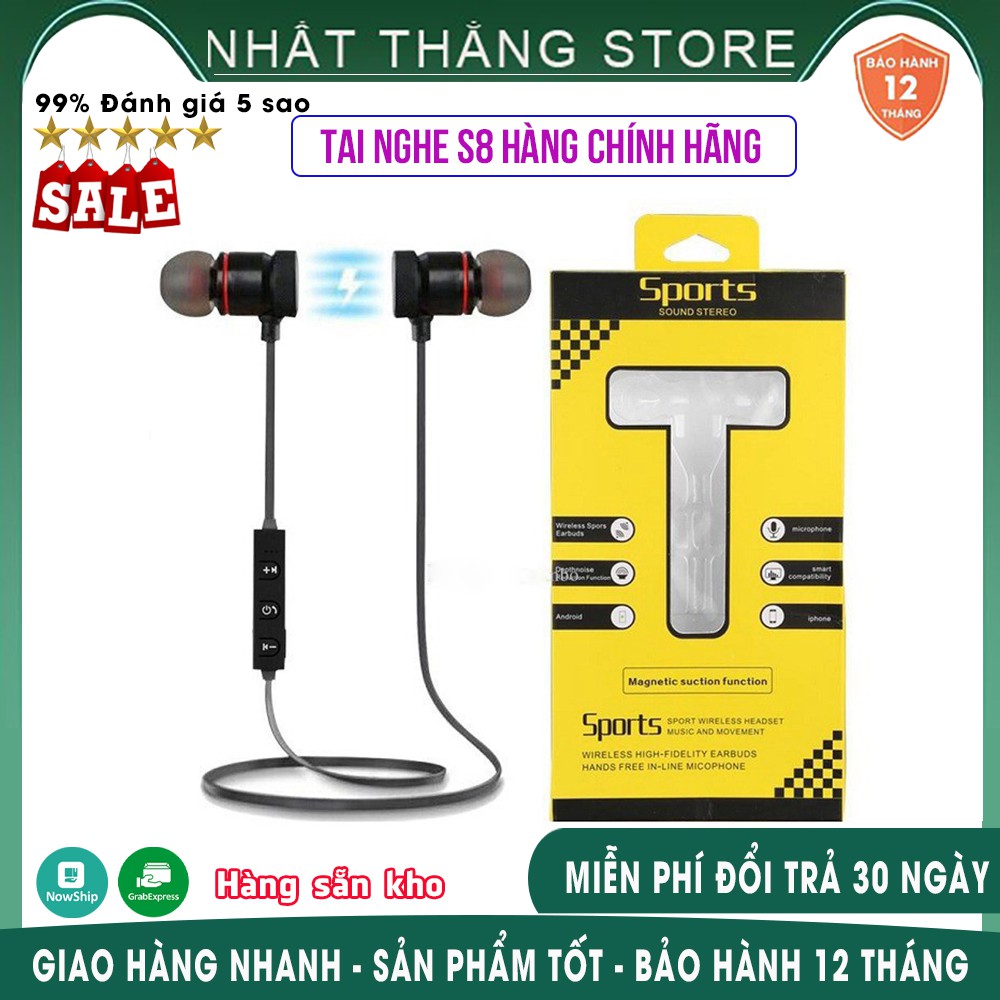 Tai nghe Bluetooth S8 thể thao Chính Hãng - BẢO HÀNH 12 THÁNG💥SIÊU HOT💥