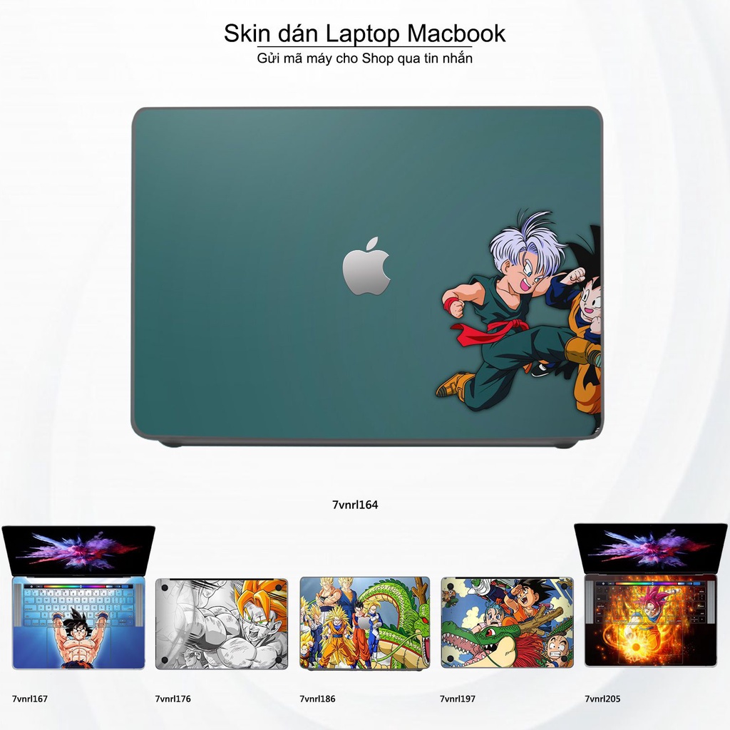 Skin dán Macbook mẫu Dragon Ball (đã cắt sẵn, inbox mã máy cho shop)