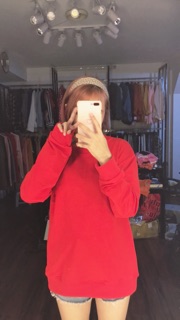Áo sweatshirt da cá size ghi phần ghi chú