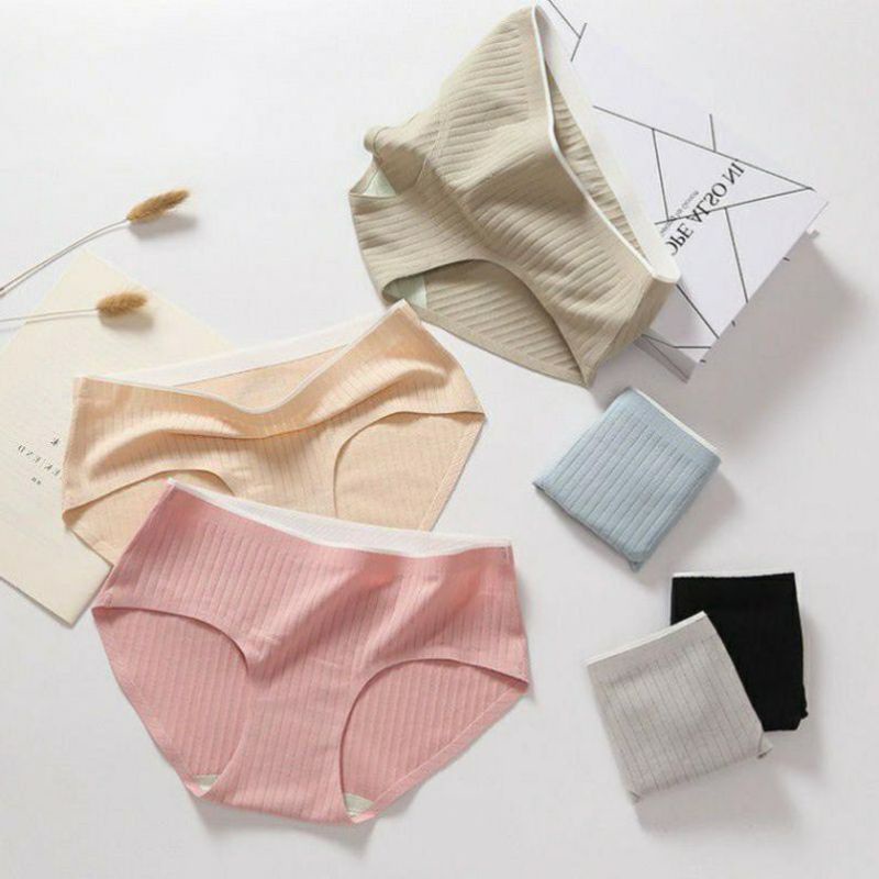Combo 10 quần lót cotton cao cấp gân tăm không đường may