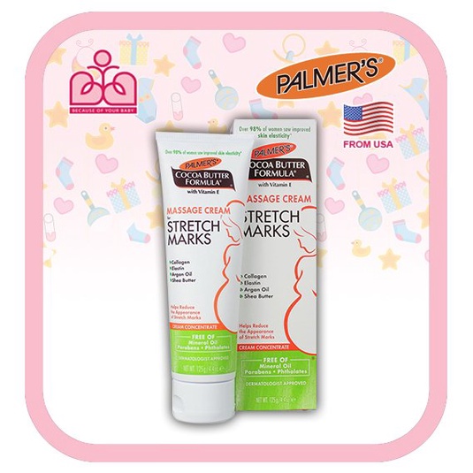 Kem rạn da bà bầu Palmer’s Massage - Palmer’s Cocoa Butter Formula Massage Lotion For Stretch Marks 5.0