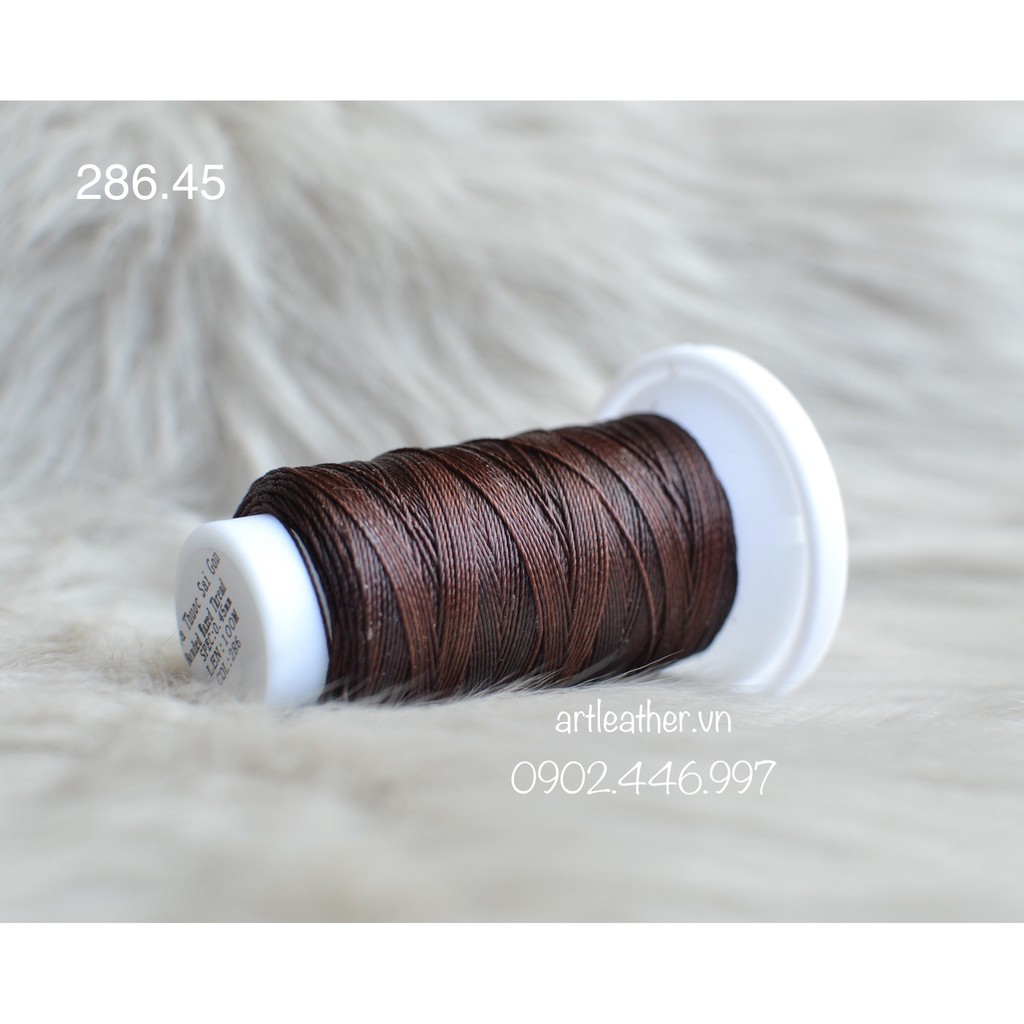 Chỉ sáp size 0.45mm nâu đậm