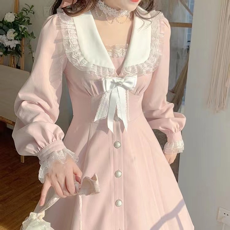 Đầm Maxi Tay Phồng Dài Cổ Búp Bê Dáng Ôm Thời Trang Hàn Quốc Xinh Xắn Cho Nữ