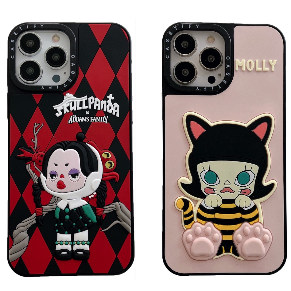 Casetify Ốp Điện Thoại Silicon Họa Tiết Đầu Lâu / Gấu Trúc Cho iPhone 15 14 13 12 11 Pro Max 7 8 Plus SE XR