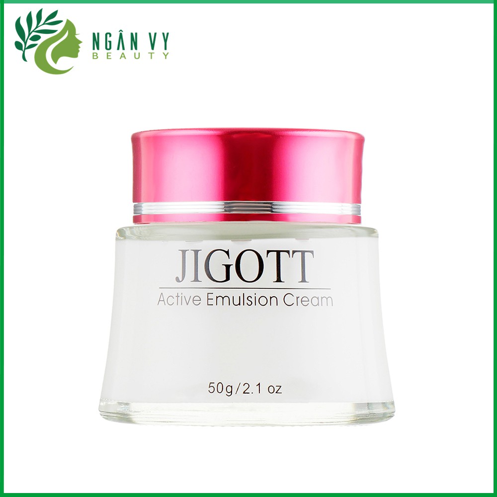 Kem dưỡng ẩm phục hồi làm trắng da Hàn Quốc Jigott Active Emulsion Cream 50g