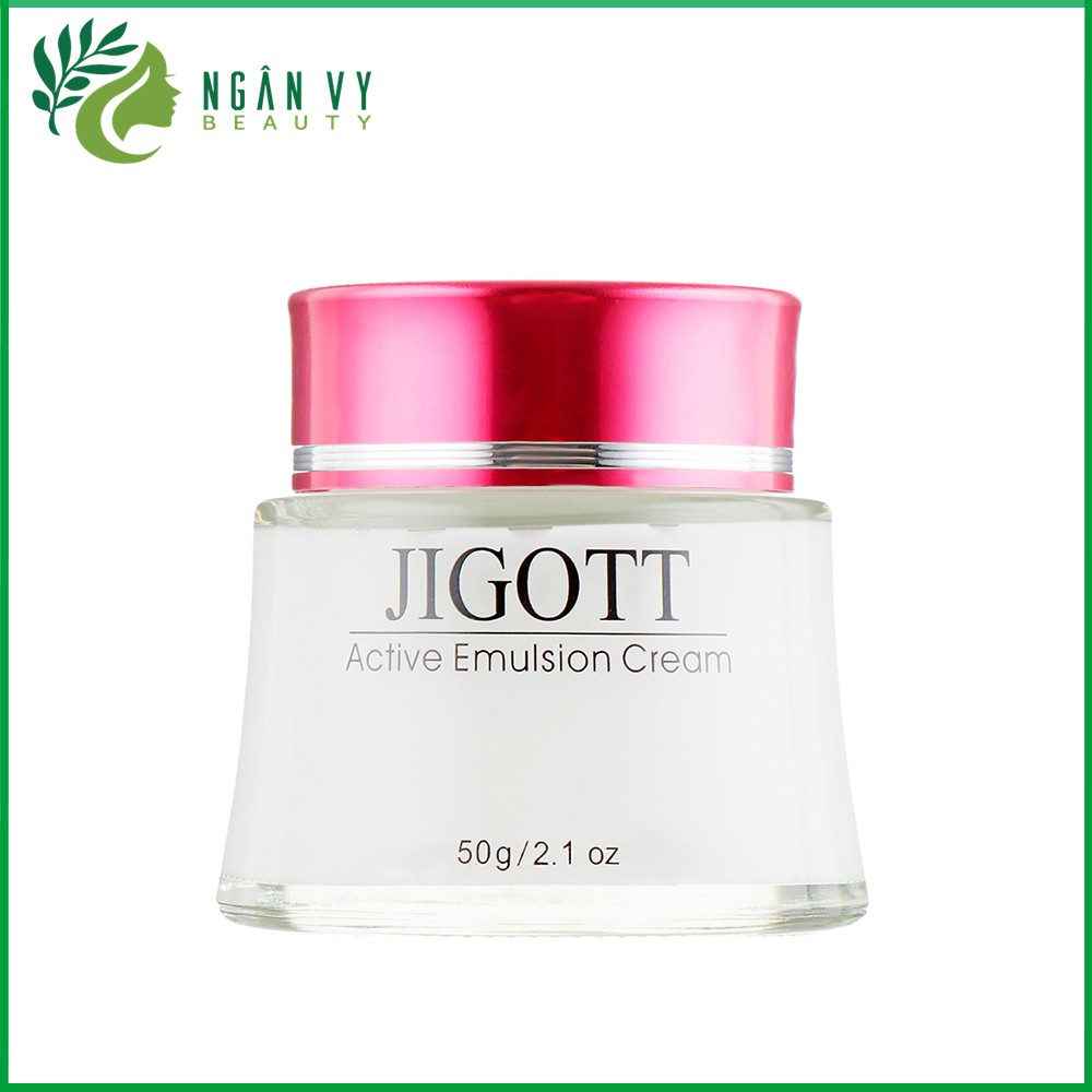 Kem dưỡng ẩm phục hồi làm trắng da Hàn Quốc Jigott  Active Emulsion Cream 50g