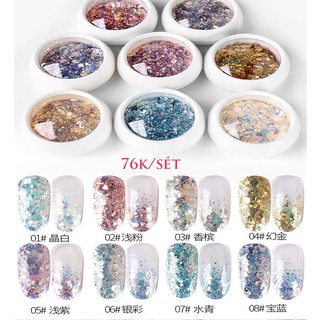 Hũ kim tuyến màu xà cừ - sequin makeup đa sắc 8