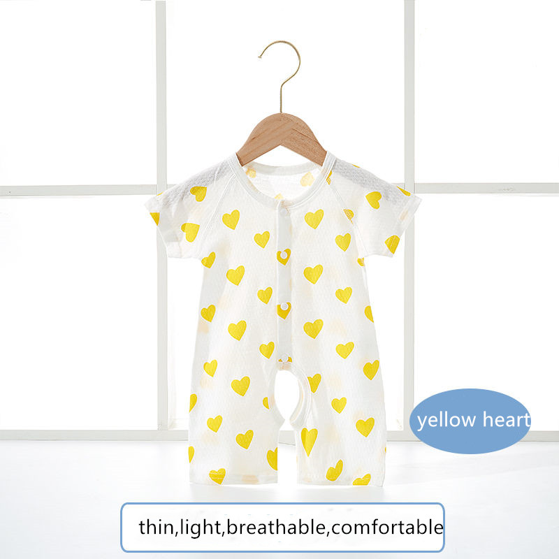 Áo liền quần tay ngắn in họa tiết xinh xắn cho trẻ em