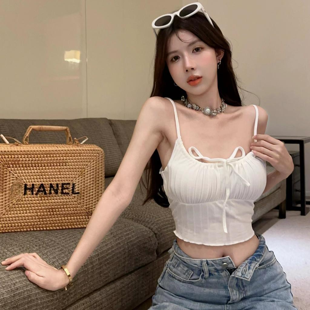 QADCOL Áo Croptop Trễ Vai Màu Trơn Phong Cách Pháp Thời Trang Mùa Hè Quyến Rũ Cho Nữ